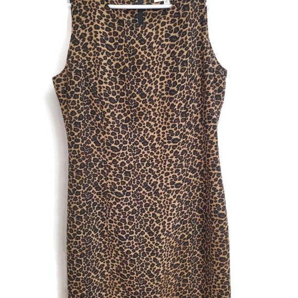 Vintage 80's Patrica Jones leopard print dress - Picture 1 of 3